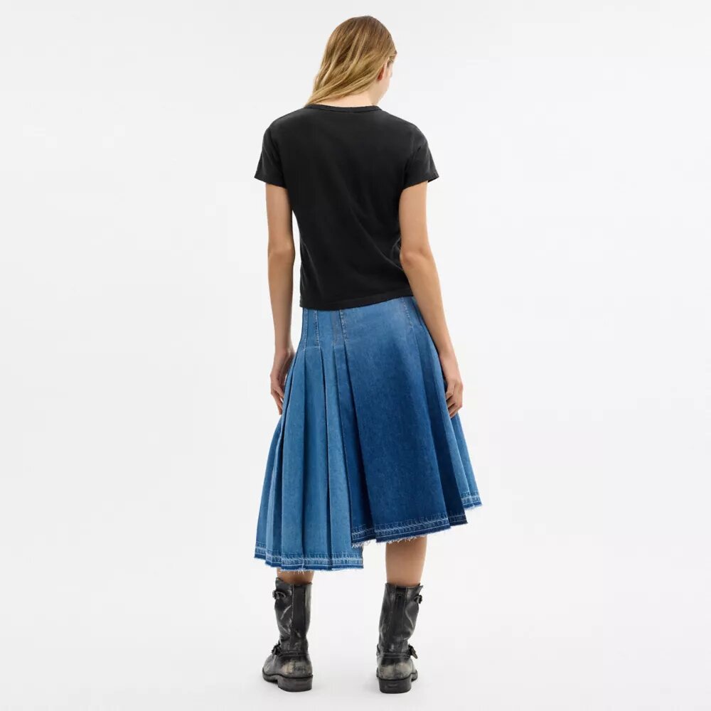 Maxi-Jeansrock aus Bio-Baumwolle
