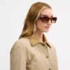 Maxi Sculpted C – Oversized-Sonnenbrille im rechteckigen Design