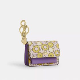 Mini-Klare-Taschenanhänger mit blockiertem Blumenmuster