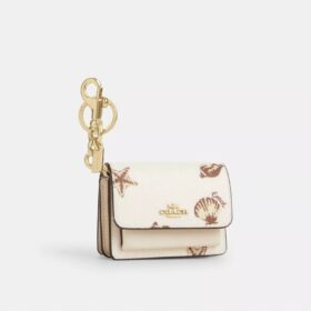 Mini-Klare-Taschenanhänger mit Muschel-Print