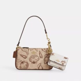 Mini-Klare-Taschenanhänger mit Muschel-Print