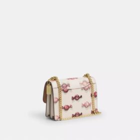 Mini-Klare-Umhängetasche mit Bonbon-Print