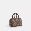 Mini-Rowan-Umhängetasche aus charakteristischem Jacquard mit Blumenstickerei