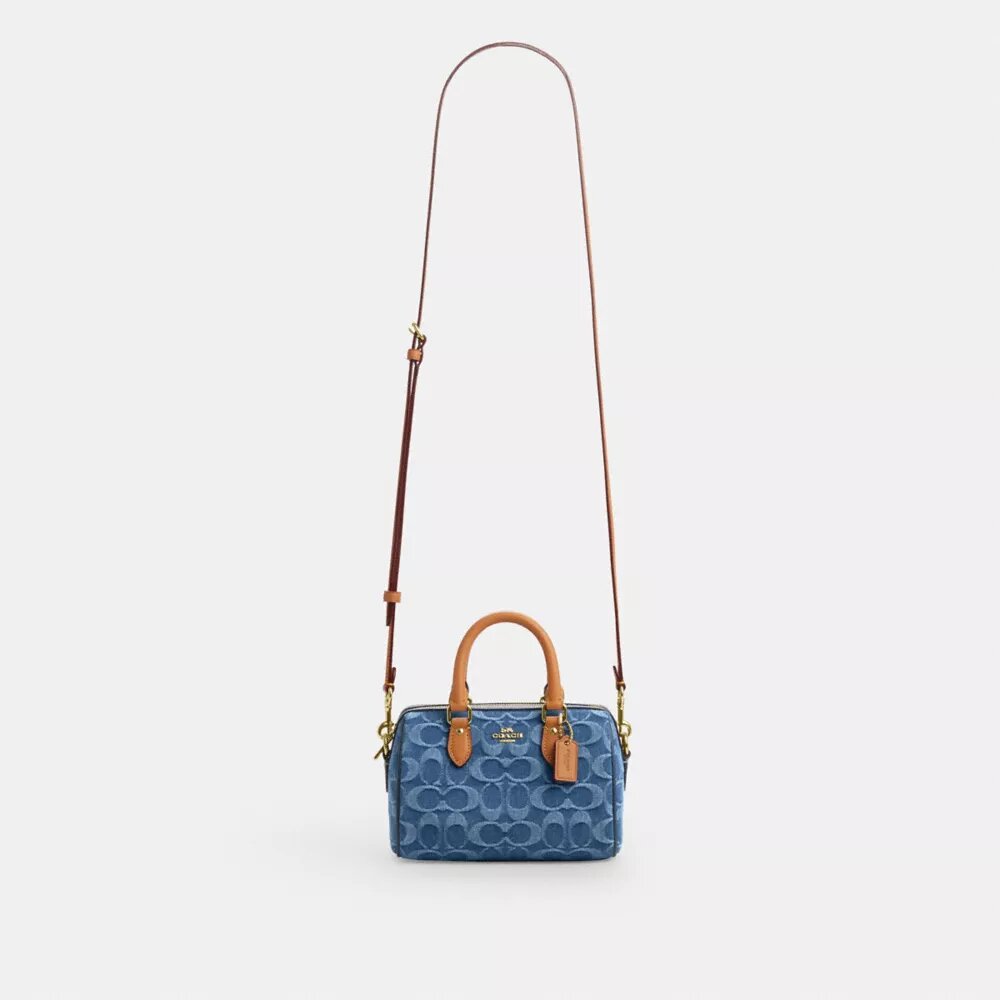 Mini-Rowan-Umhängetasche im charakteristischen Denim-Look