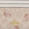 Mini-Skinny-Ausweishülle aus Signature Canvas mit Blumenmuster