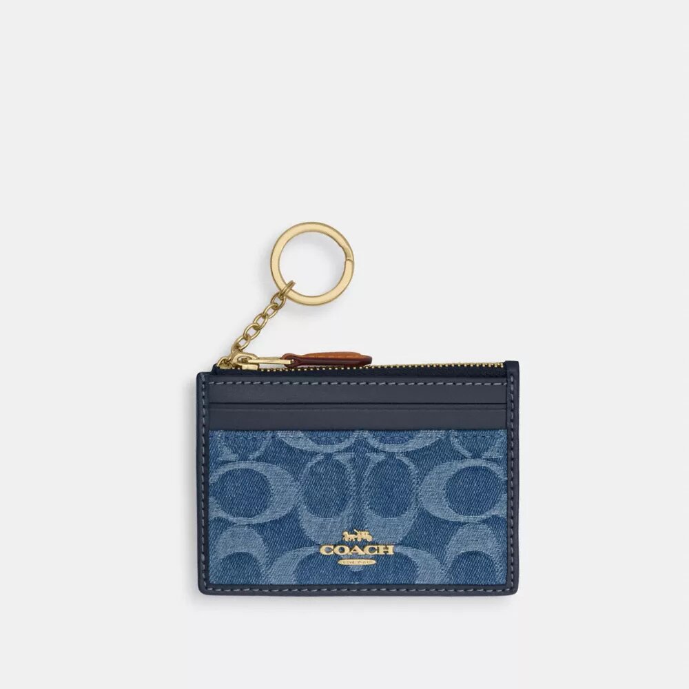 Mini-Skinny-Ausweishülle aus Signature-Denim