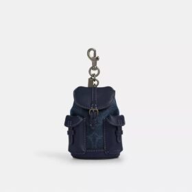 Mini-Warner-Rucksack-Taschenanhänger aus Signature Canvas