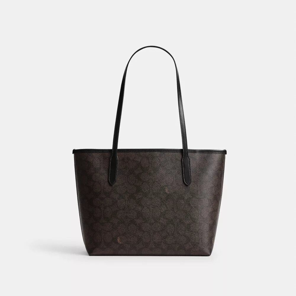 Mittlere City-Tote-Bag aus Signature Canvas