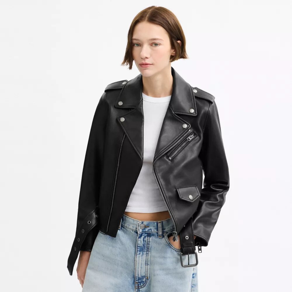 Motorradjacke mit Gürtel
