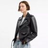 Motorradjacke mit Gürtel