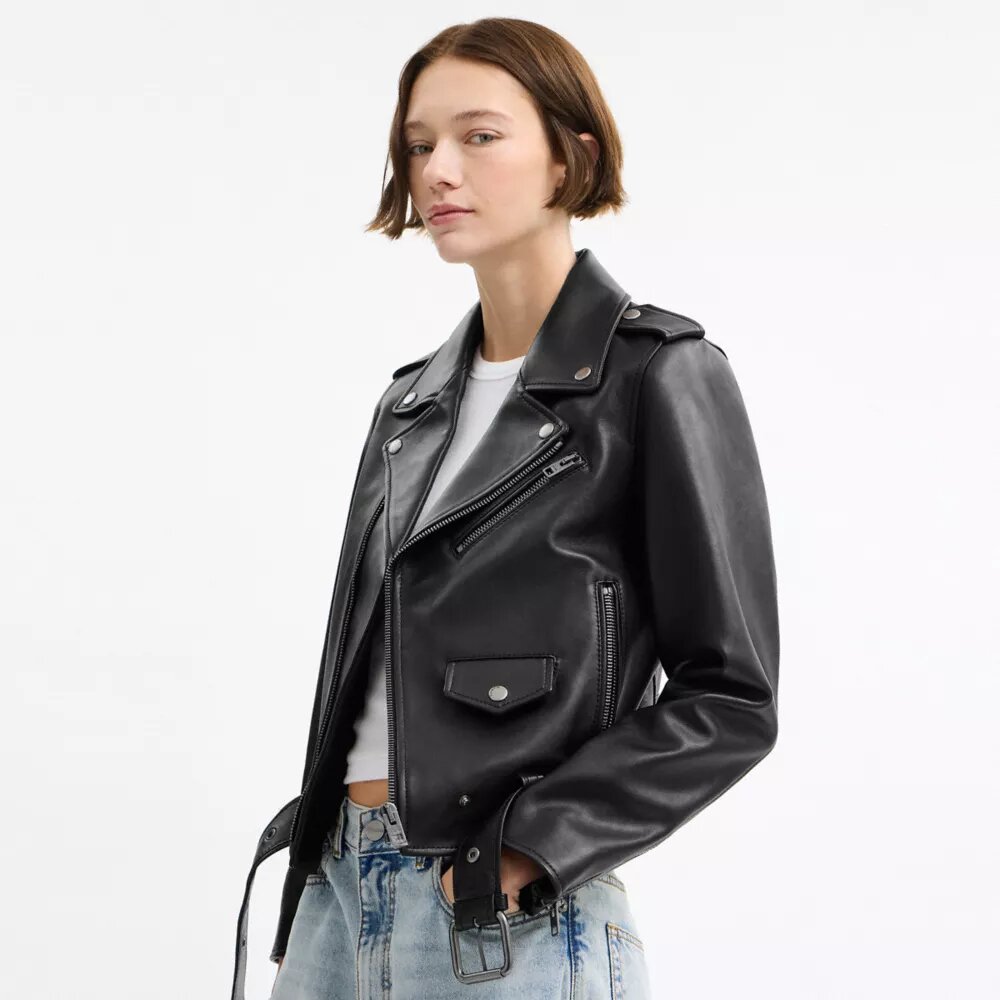 Motorradjacke mit Gürtel