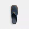 Mules mit Absatz und geformtem C-Logo in „Loved Denim“