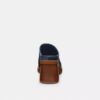 Mules mit Absatz und geformtem C-Logo in „Loved Denim“