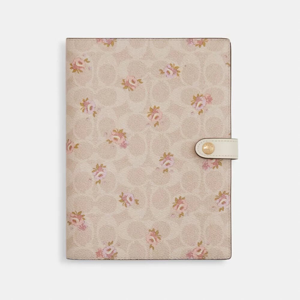 Notizbuch aus Signature Canvas mit Blumenmuster