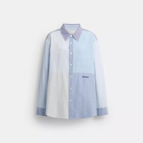 Oxford-Hemd aus wiederverwerteter Baumwolle im Patchwork-Stil