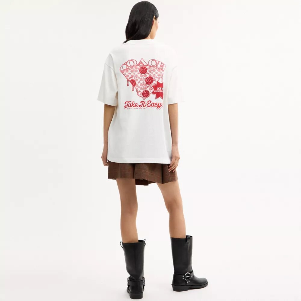 Pizza Relaxed T-Shirt aus Bio-Baumwolle