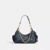 Pocket Juliet Tasche 30 aus regenerativer Baumwoll-Denim-Mischung mit Steppung