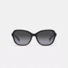 Quadratische Sonnenbrille mit Scharnier und Horse and Carriage-Motiv