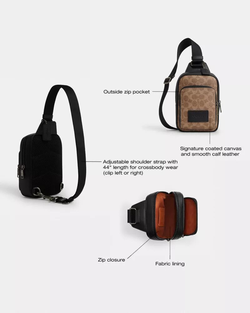 Racer Sling Pack aus Signature Canvas