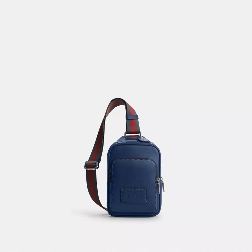 Racer-Sling-Rucksack mit Varsity-Streifen-Gurtband