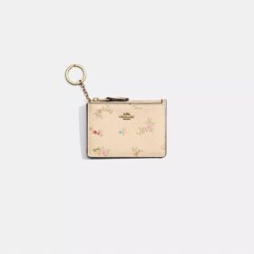 Restauriertes Mini-Skinny-Ausweishülle mit antikem Blumenprint