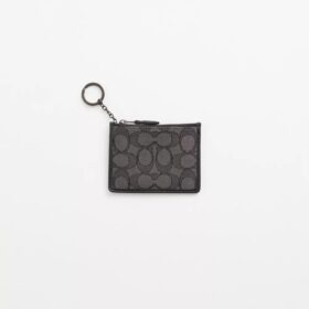 Restauriertes Mini Skinny ID-Etui aus charakteristischem Textil-Jacquard