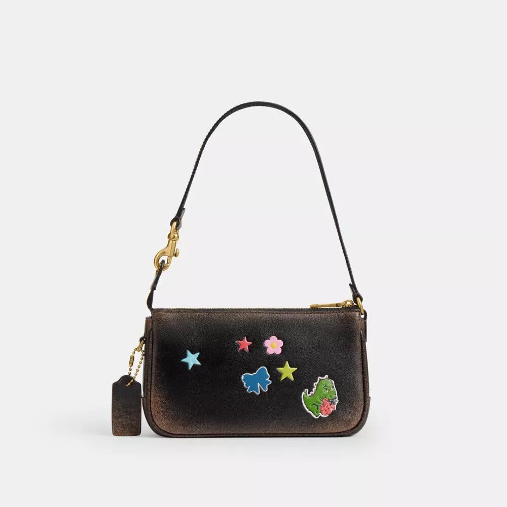 Rexy 10. Geburtstag – „Plaza“-Tasche 18 in „Loved Leather“ mit Aufkleber-Print