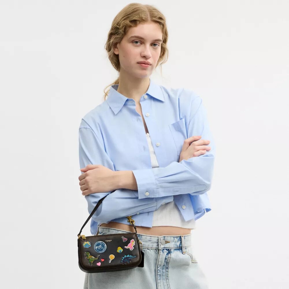 Rexy 10. Geburtstag – „Plaza“-Tasche 18 in „Loved Leather“ mit Aufkleber-Print
