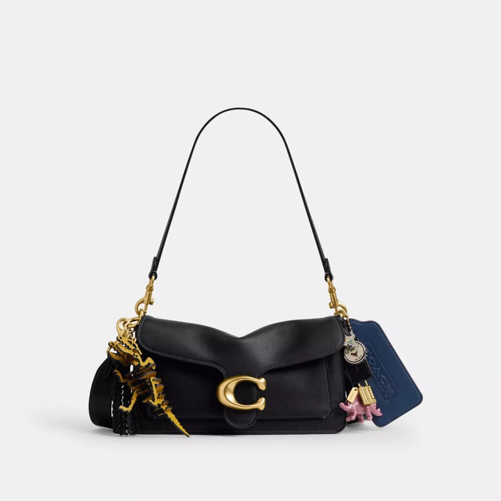 Rexy 10. Geburtstag Tabby-Schultertasche 26 mit Anhängern