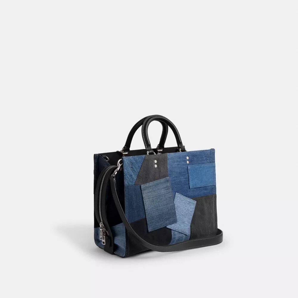 Rogue-Taschen mit Patchwork aus wiederverwertetem Denim
