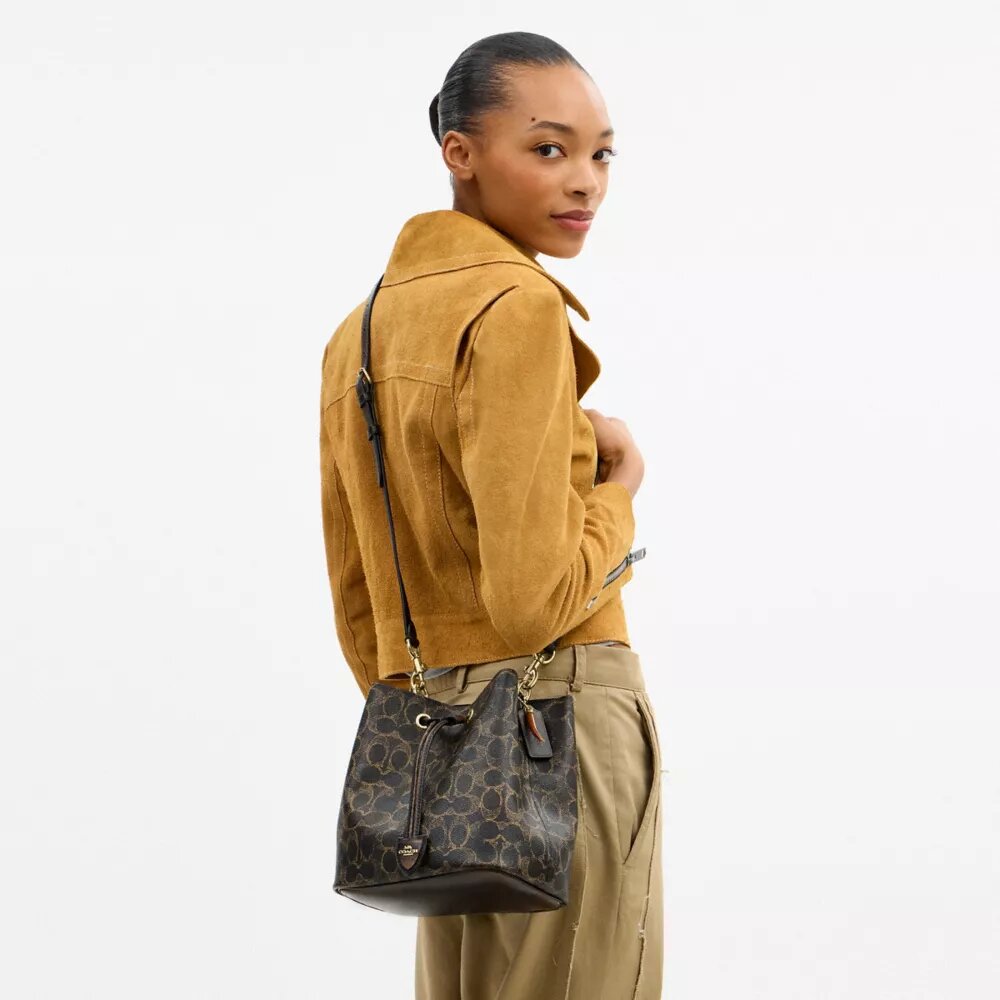 Rowan-Beuteltasche aus „Loved“ Signature Canvas mit Anhängern
