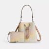 Rowan-Beuteltasche aus „Rainbow Signature Canvas“
