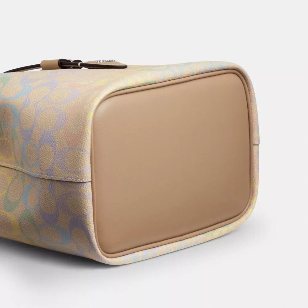 Rowan-Beuteltasche aus „Rainbow Signature Canvas“