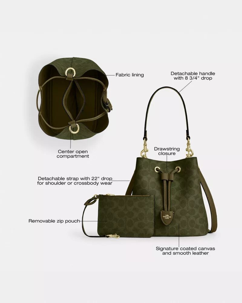 Rowan-Beuteltasche aus Signature Canvas