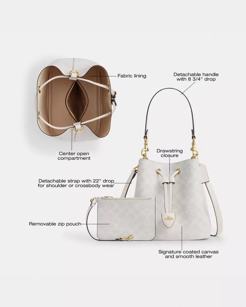 Rowan-Beuteltasche aus Signature Canvas