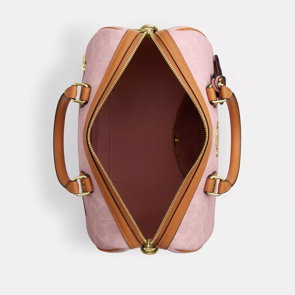 Rowan Große Satchel-Tasche aus Signature Canvas mit Anhängern