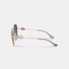 Runde Sonnenbrille aus Metall mit Horse and Carriage-Motiv