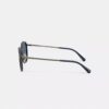Runde Sonnenbrille aus strukturiertem Metall