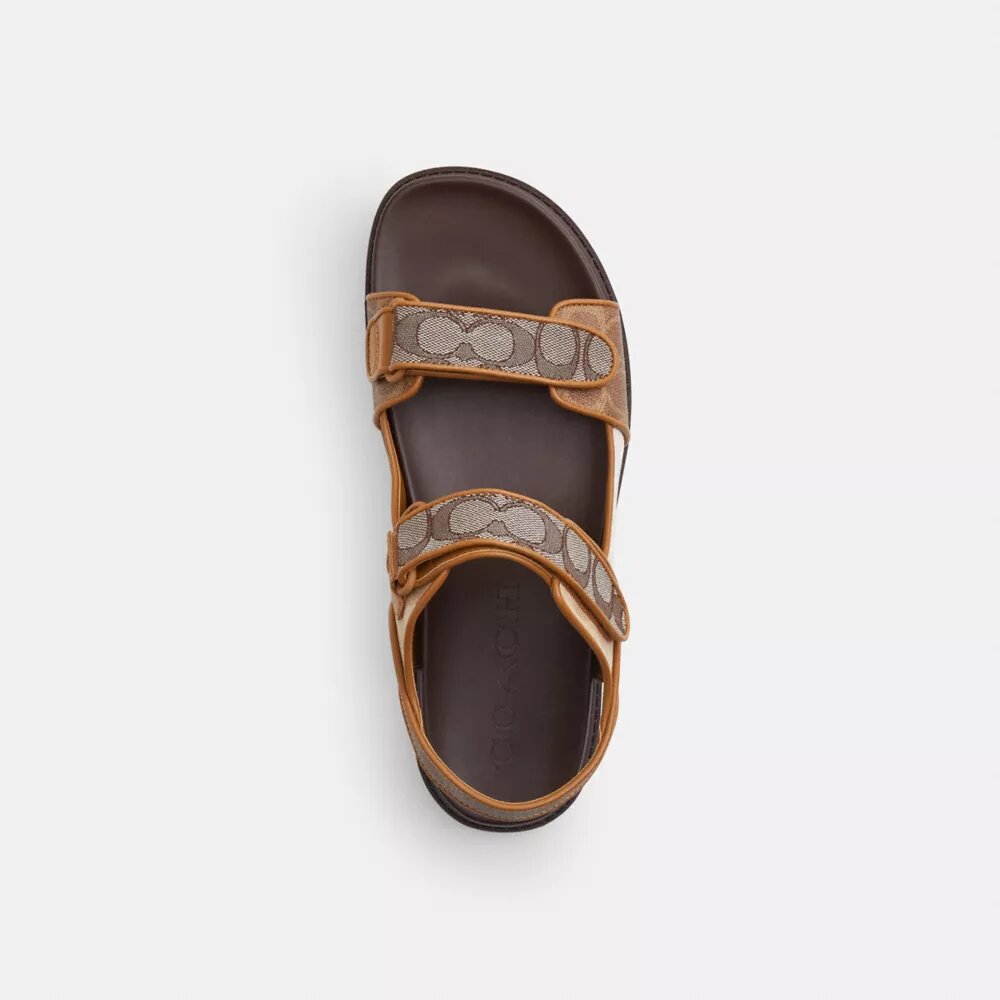 Sandale mit zwei Riemen im charakteristischen Design