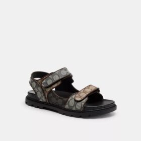 Sandale mit zwei Riemen im charakteristischen Jacquard-Muster