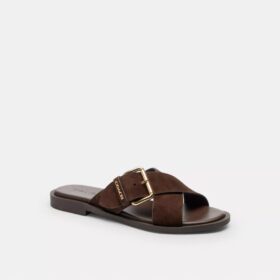 Sandalen mit gekreuzten Riemen und Schnallenverschluss