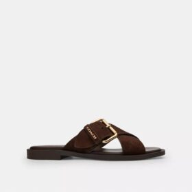 Sandalen mit gekreuzten Riemen und Schnallenverschluss