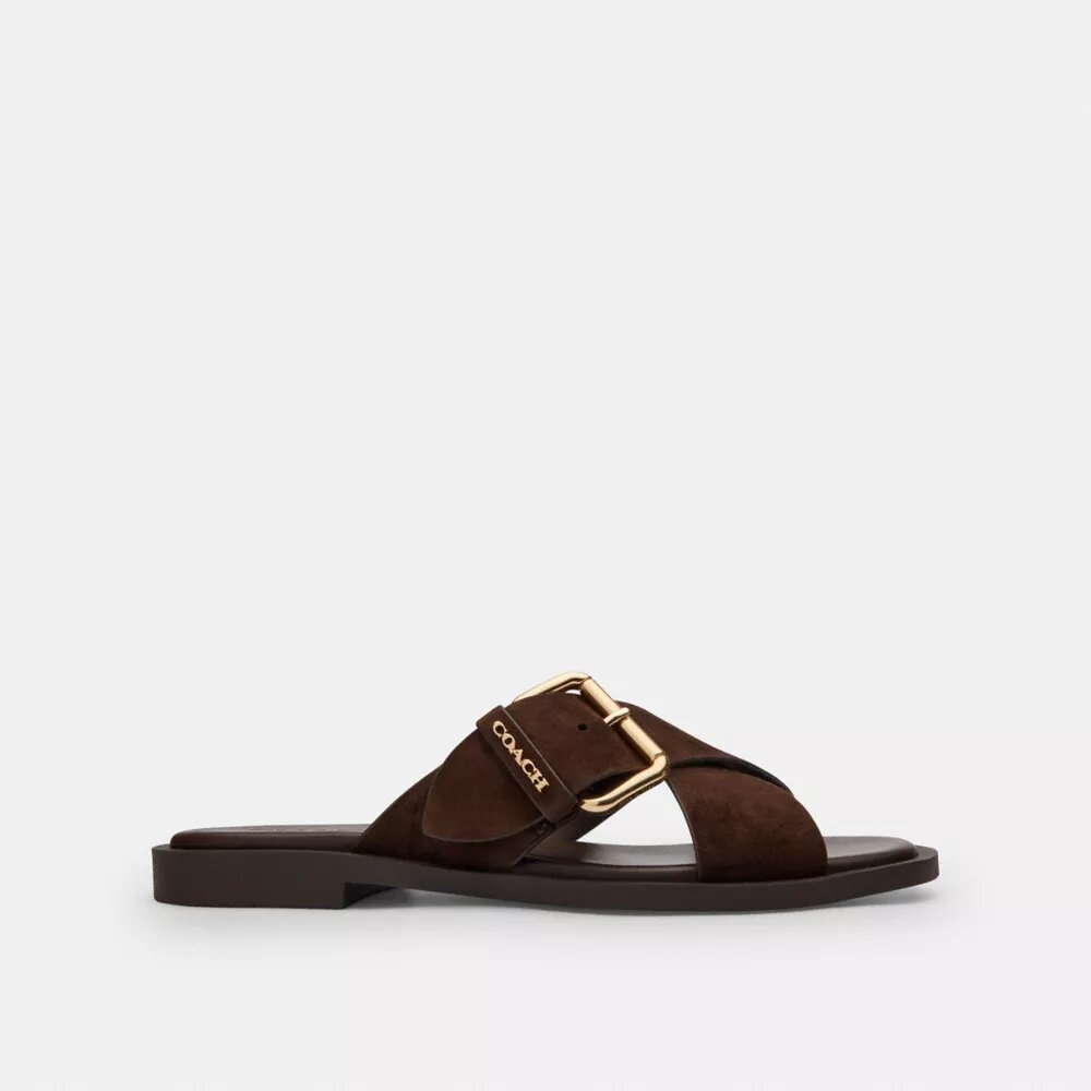 Sandalen mit gekreuzten Riemen und Schnallenverschluss