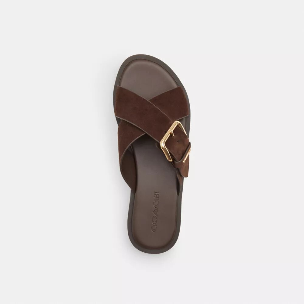 Sandalen mit gekreuzten Riemen und Schnallenverschluss