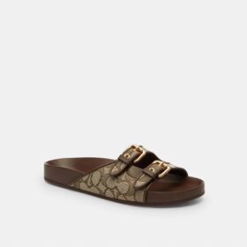 Sandalen mit zwei Schnallen aus unserem charakteristischen Jacquard