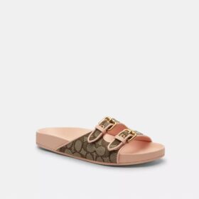 Sandalen mit zwei Schnallen aus unserem charakteristischen Jacquard