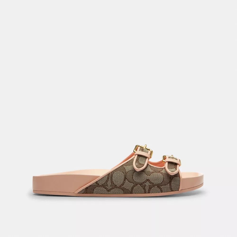 Sandalen mit zwei Schnallen aus unserem charakteristischen Jacquard