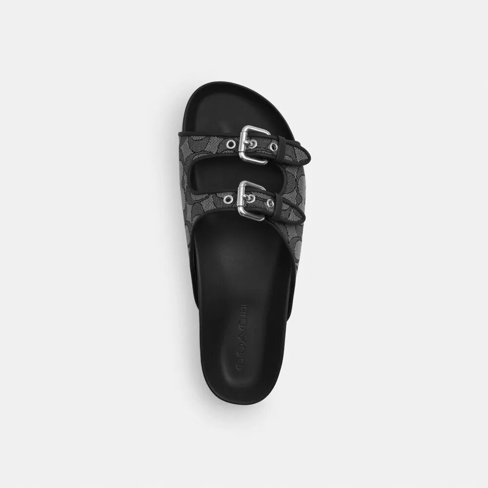 Sandalen mit zwei Schnallen aus unserem charakteristischen Jacquard