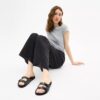 Sandalen mit zwei Schnallen aus unserem charakteristischen Jacquard
