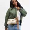 Schmaler Seidenschal mit „Stacked Tabby Bags“-Print